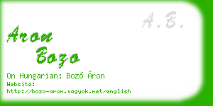 aron bozo business card
